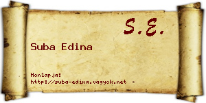 Suba Edina névjegykártya